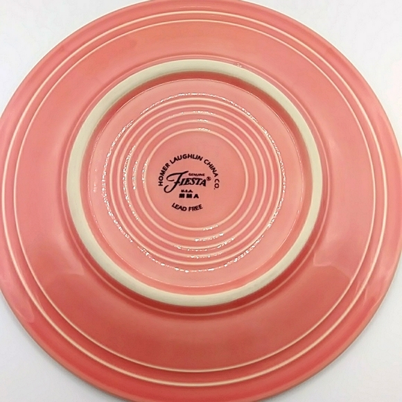 πΌHP! 2 Fiesta 7" pastel Plates. Homer Laughlin Lead free. Rose & yellow colors - Picture 3 of 4